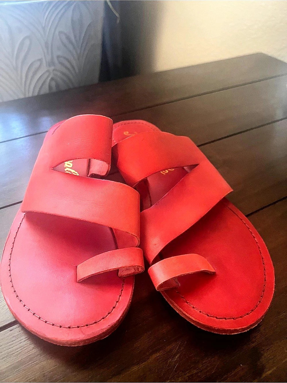 EUC Free People Abilene Toe Loop Sandal Red EU 37.5